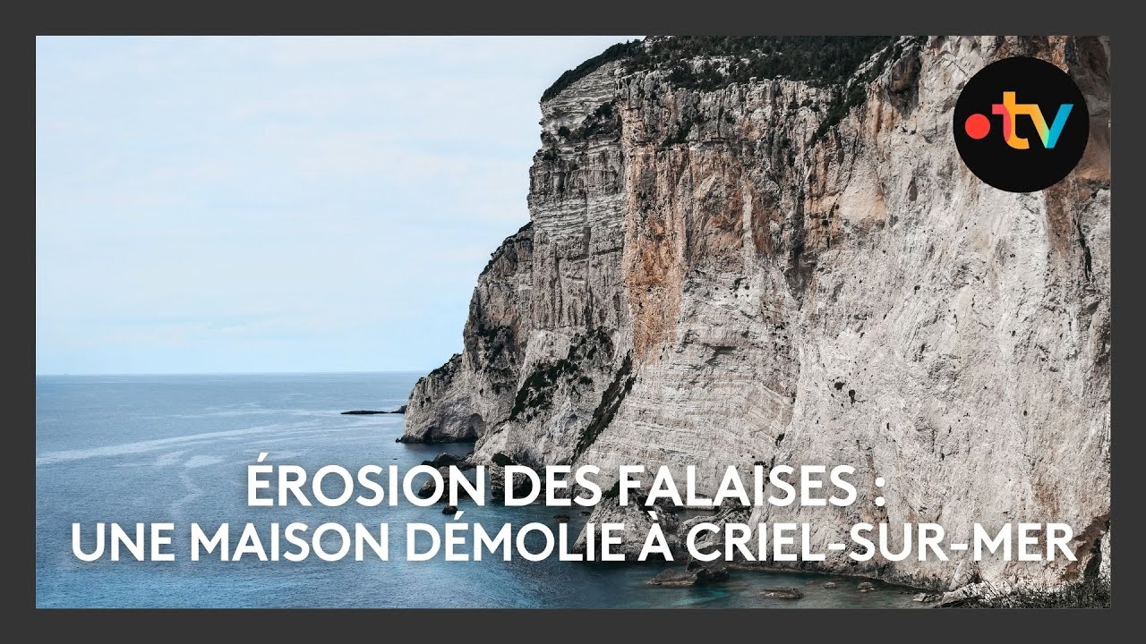 &Eacute;rosion des falaises : une maison d&eacute;molie &agrave; Criel-sur-Mer