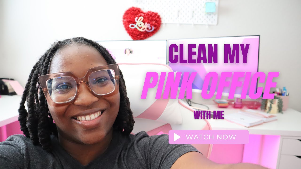 Clean my PINK office with me💕 | Office Update