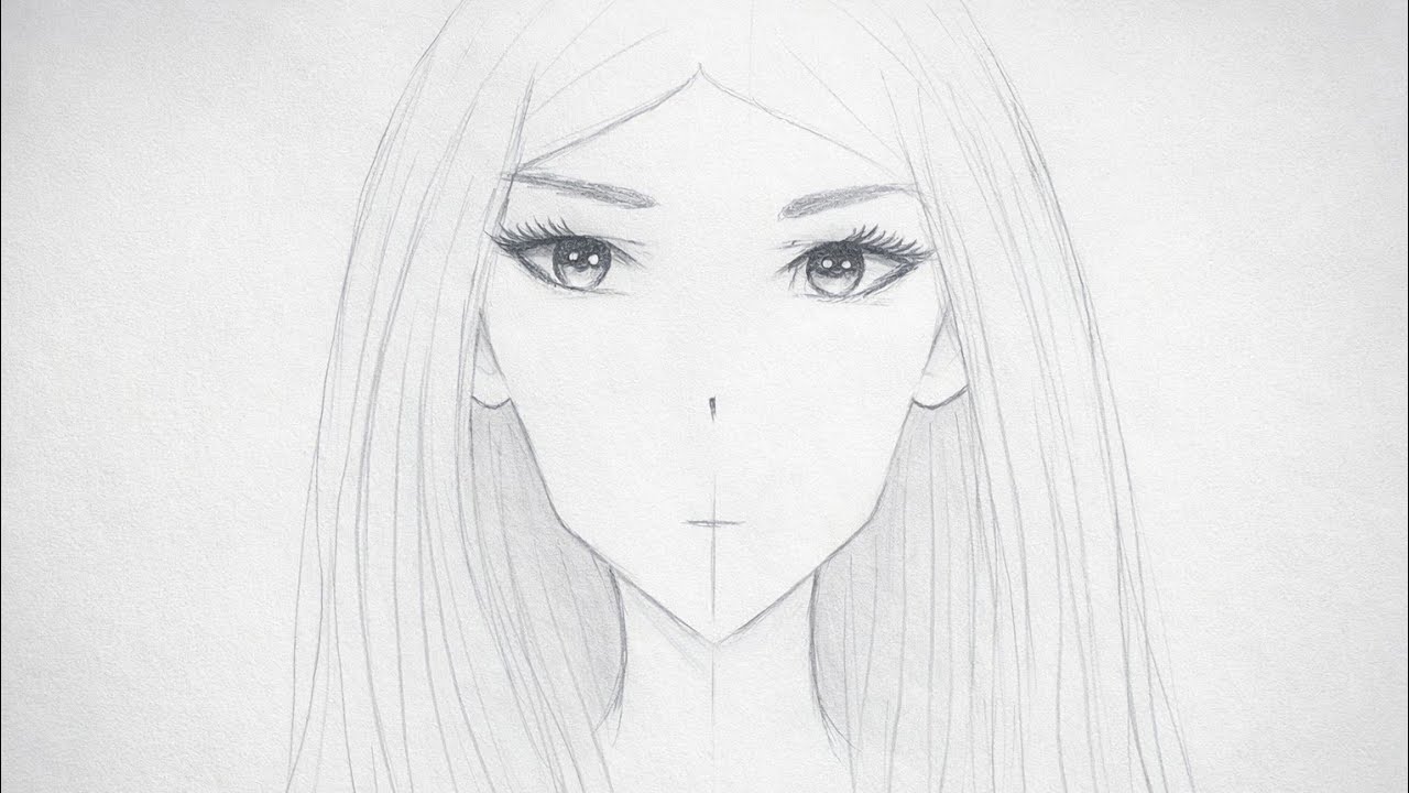 Anime girl drawing, easy step by step Anime girl eyes drawing #viralvideo #easyart #youtubevideo 