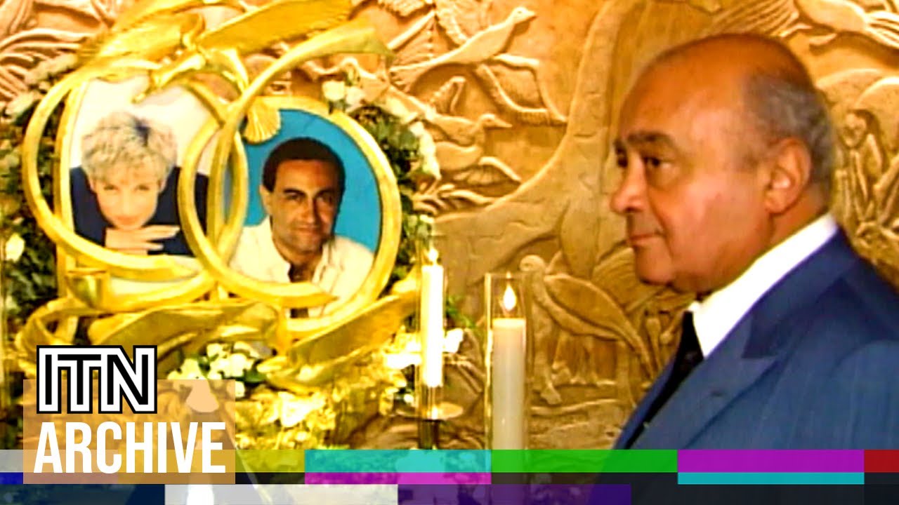 Mohamed Al-Fayed Meets Mourners at Princess Diana and Dodi Fayed Memorial (1999)