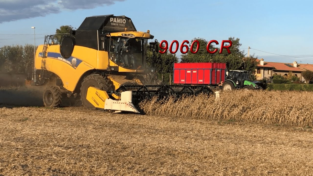 TREBBIATURA SOIA 2021 DIDONE'  CON NEW HOLLAND CX 5080 &CX 5090 E DEUTZ FAHR 100
