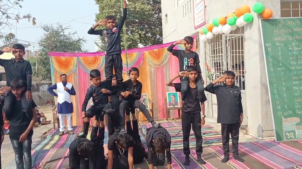 Republic day celebration boy's piramid ▶️