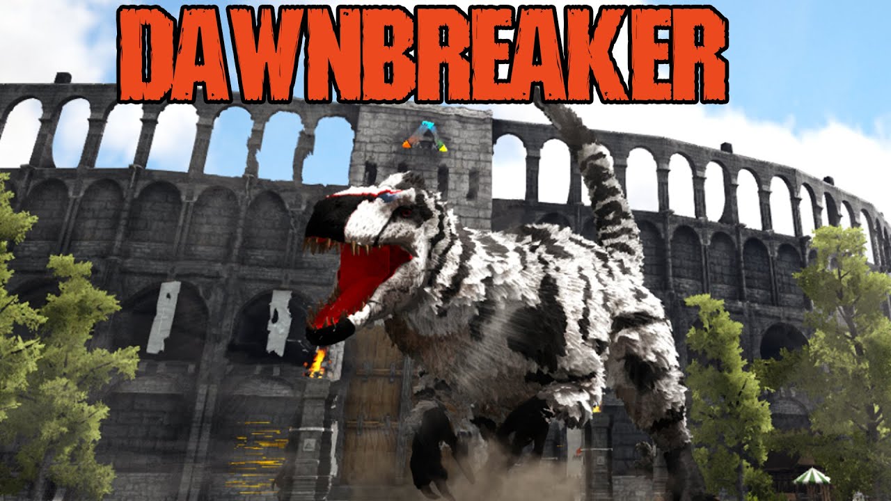 Dawnbreaker (mod) vs Alpha Dinos & Giganotosaurus || Ark Battle