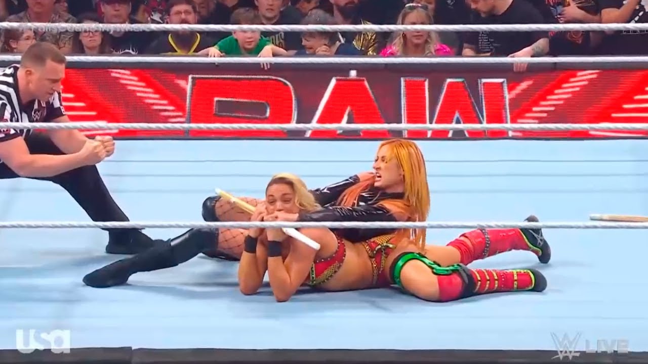 Becky Lynch vs. Zoey Stark Falls Count Anywhere (1/2) - WWE RAW 8/28/2023