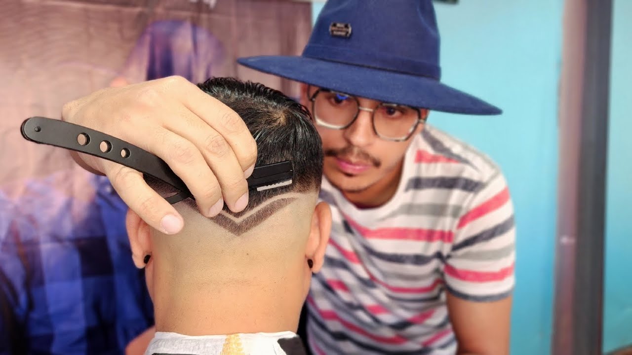 MID💈 fade en [ V ] paso a paso corte de cabello en V para principiantes de la barbería