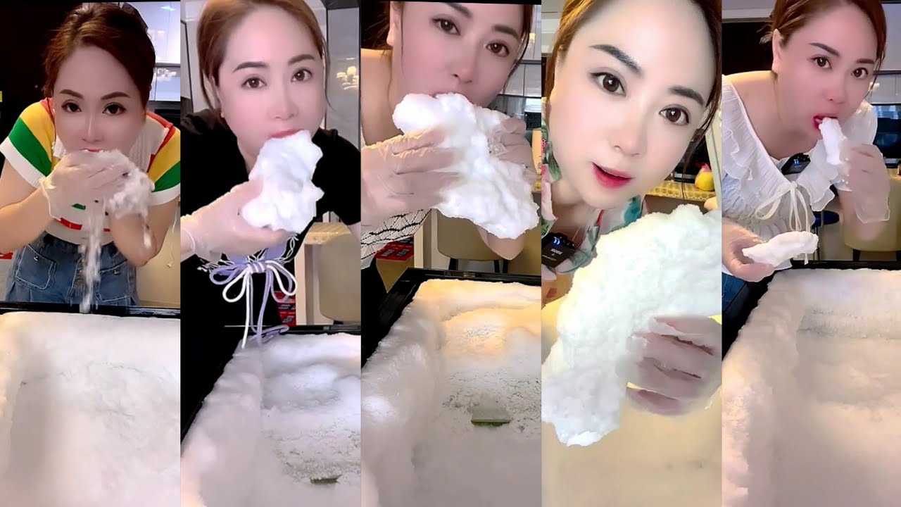 ASMR her new ice eating only bites part 12