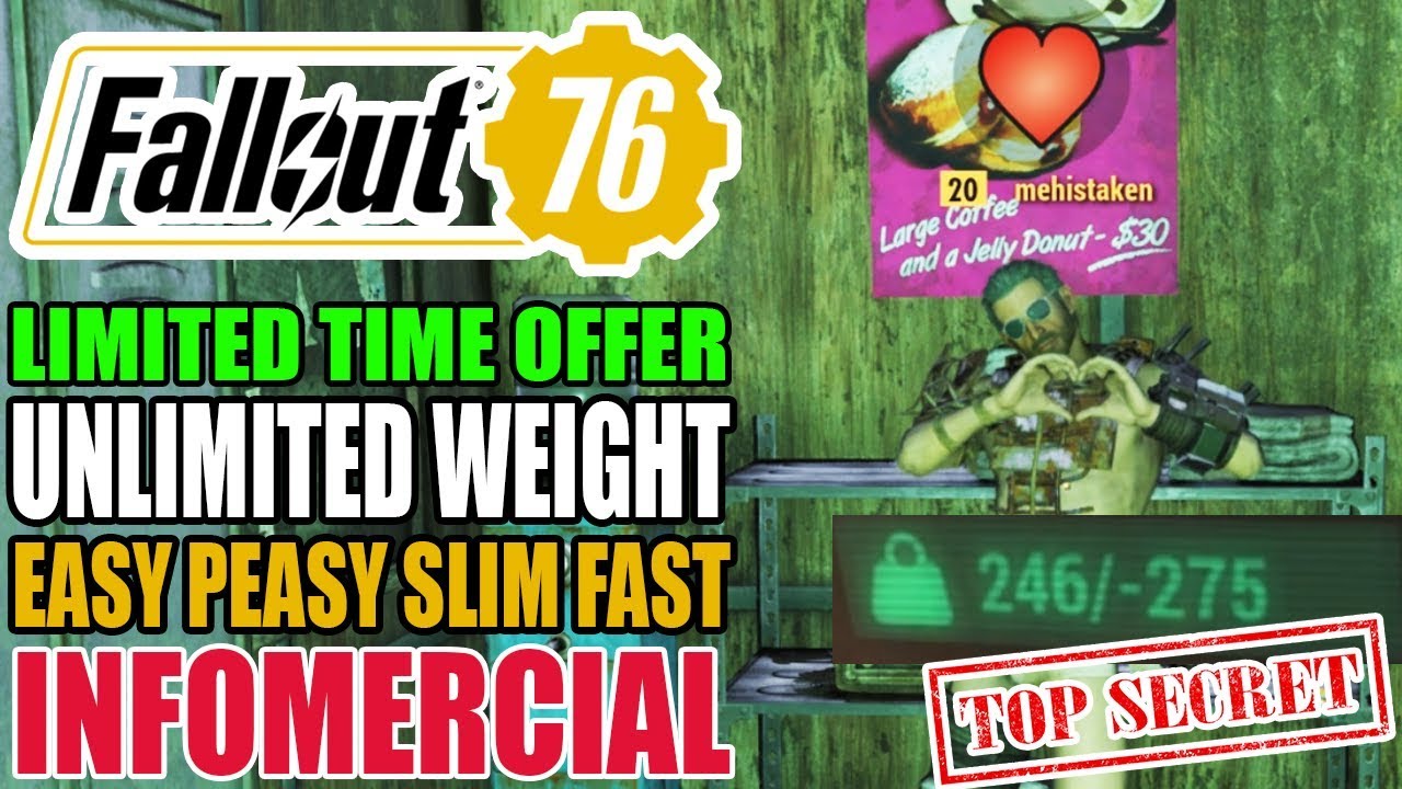 FALLOUT 76 UNLIMITED CARRYING WEIGHT GLITCH