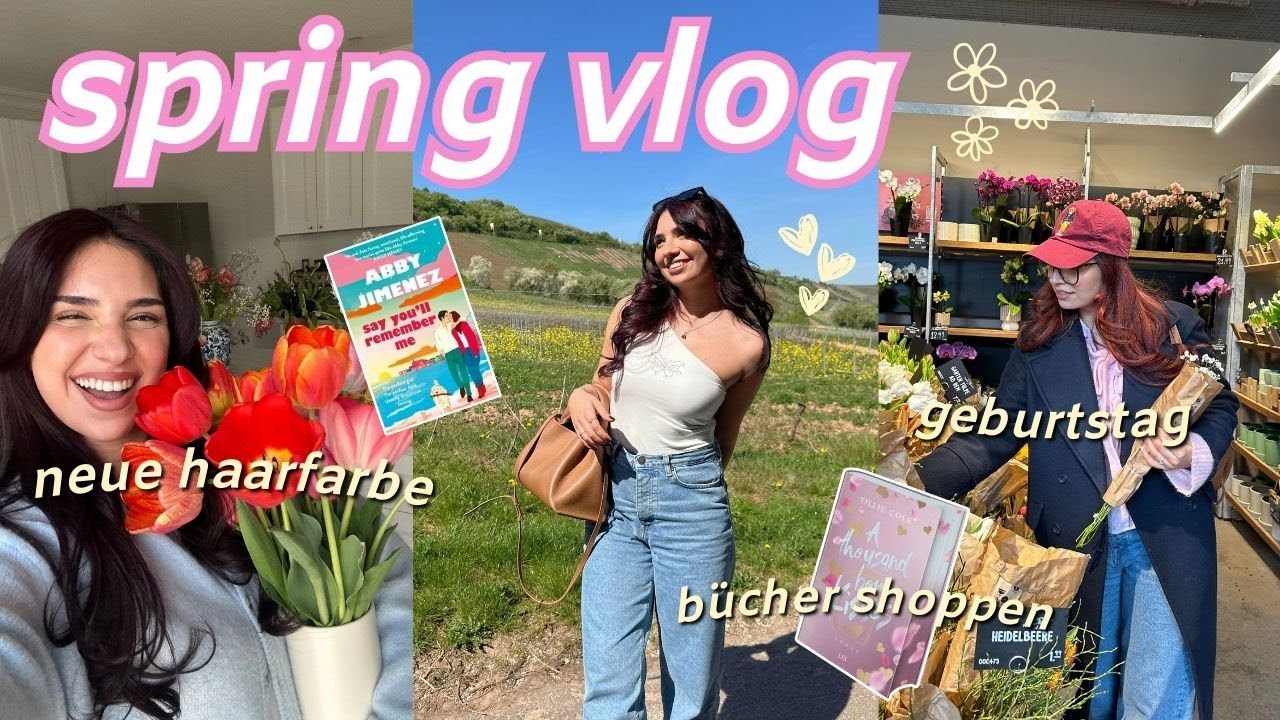neue haarfarbe, bücher shoppen & geburtstag 🌷💖 spring vlog