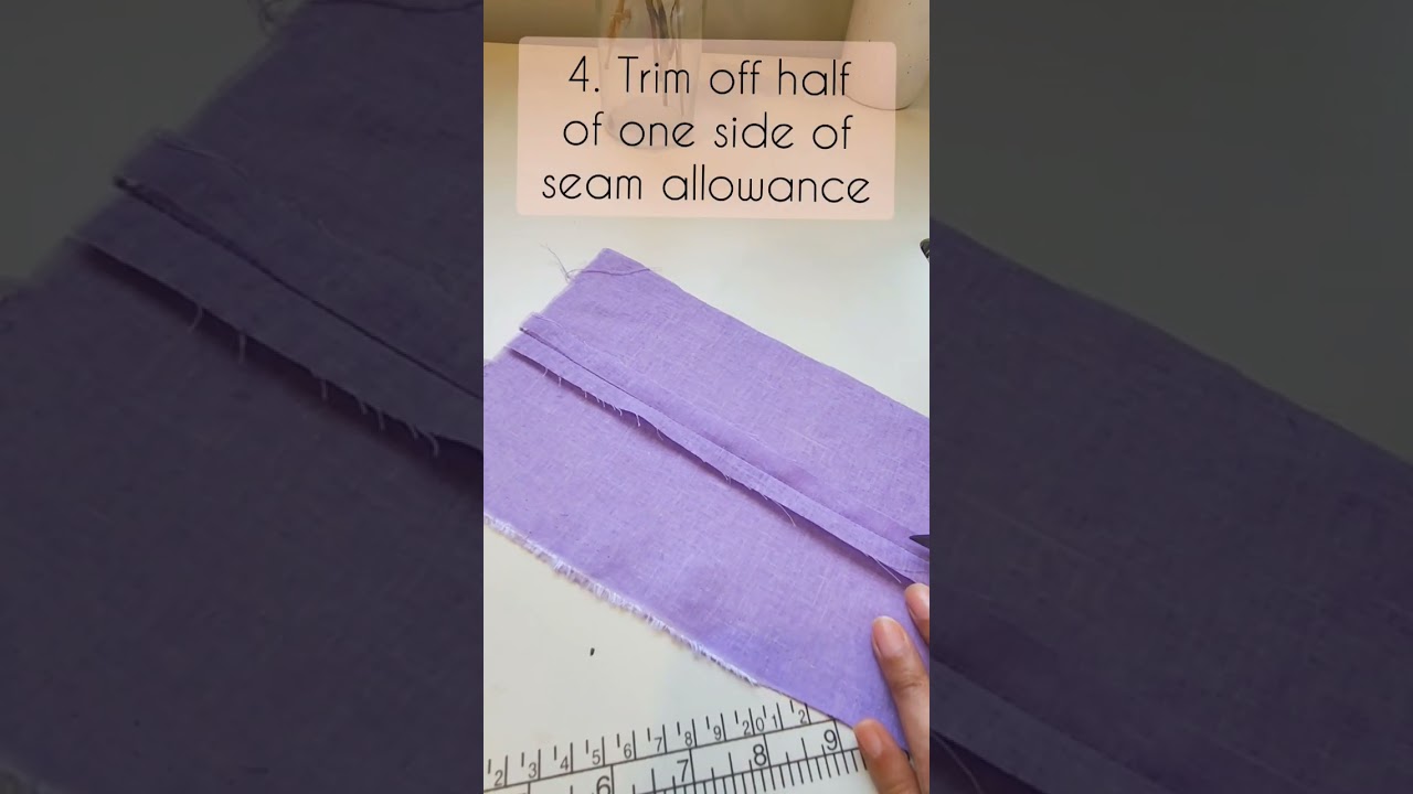 Tutorial to sew flat felled seam  #sewing #sewingclass #oakvillesewing #sewingforkids #oakvillekids