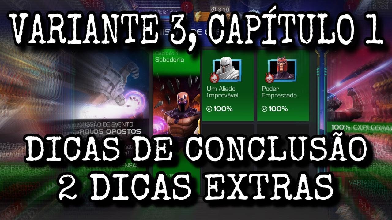 DICAS DE CONCLUSÃO - VARIANTE 3, CAPITULO 1 + 2 DICAS EXTRAS | Marvel Torneio de Campeões