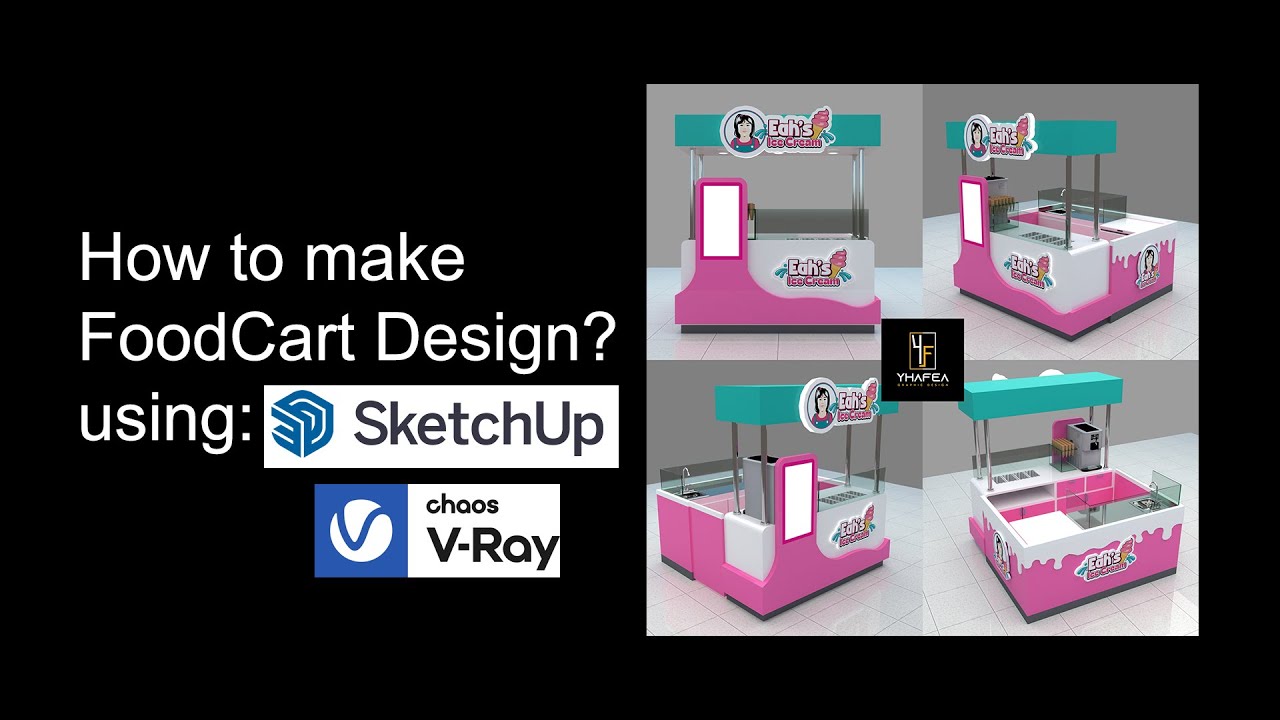 HOW TO USE SKETCHUP & VRAY? - TAGALOG TUTORIAL FOOD CART DESIGN