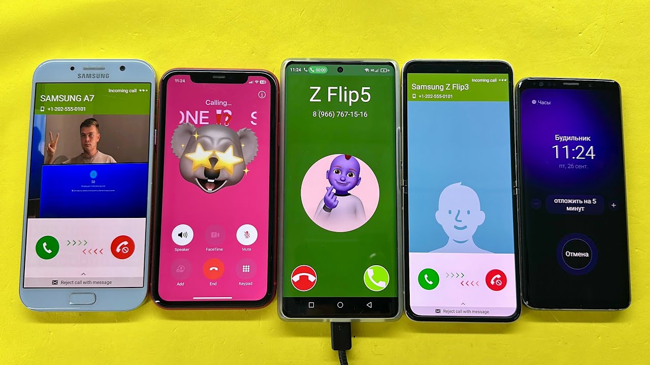 Incoming&Outgoing Call & Fake Call Samsung A7,IPhone 11,Blackview A200 Pro,Samsung Z Flip3, Sams S9