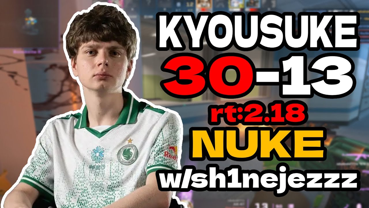 kyousuke (30-13) rt:2.18 w/sh1nejezzz l EU FACEIT RANKED (nuke) | Jun 29, 2025 #cs2 #pov