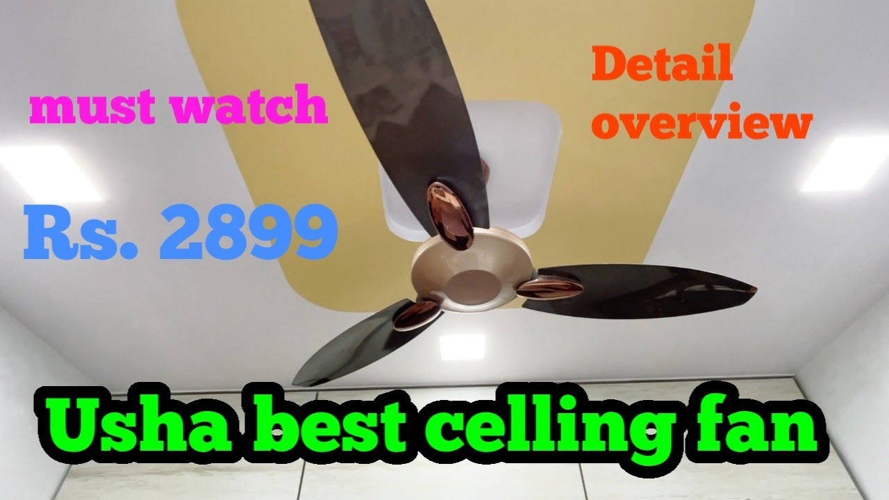 best celling fan for home Usha Bloom Daffodil Goodbye Dust Ceiling Fan 1250mm,