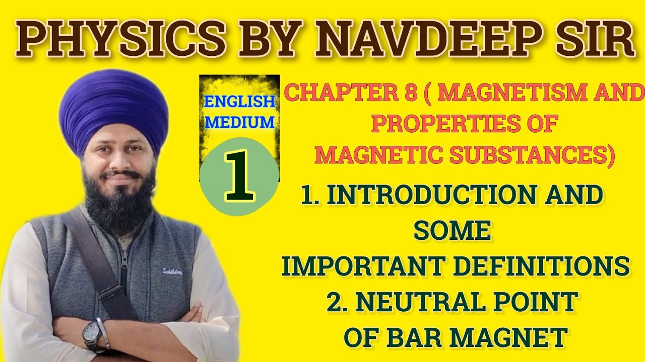 RBSE 12th PHYSICS CHAPTER 8 PART 1 ENGLISH MEDIUM (MAGNETISM AND PROPERTIES OF MAGNETIC SUBSTANCES)