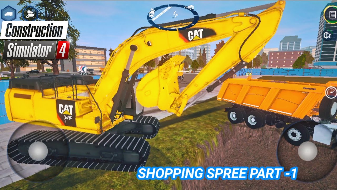 Shopping Spree Part #1 - Construction Simulator 4 lite Gameplay - Excavator Digging
