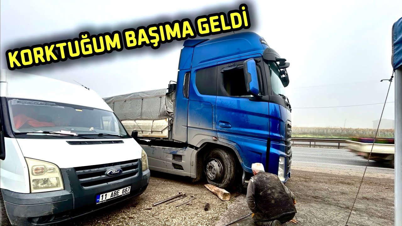 ÖN LASTİĞİM PATLADI! | 3 DEFA YOLDA KALDIM..