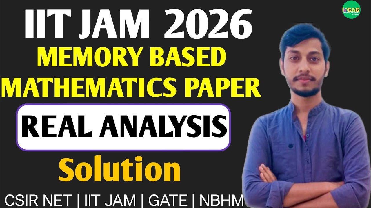 Real Analysis 🔥IIT JAM 2026 Memory Based mathematics paper solution| iit jam 2026 memory-based maths