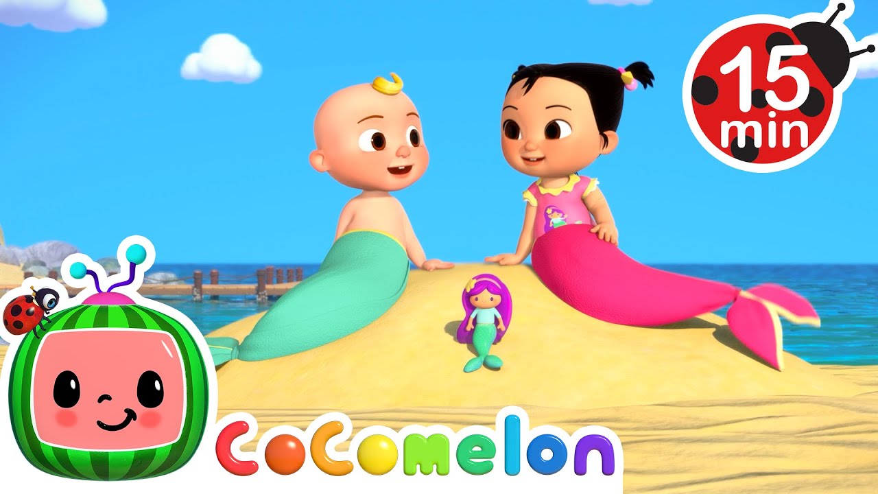 Cece and JJ Play Mermaids at the Beach 🐚 CoComelon | Nursery Rhymes for Babies