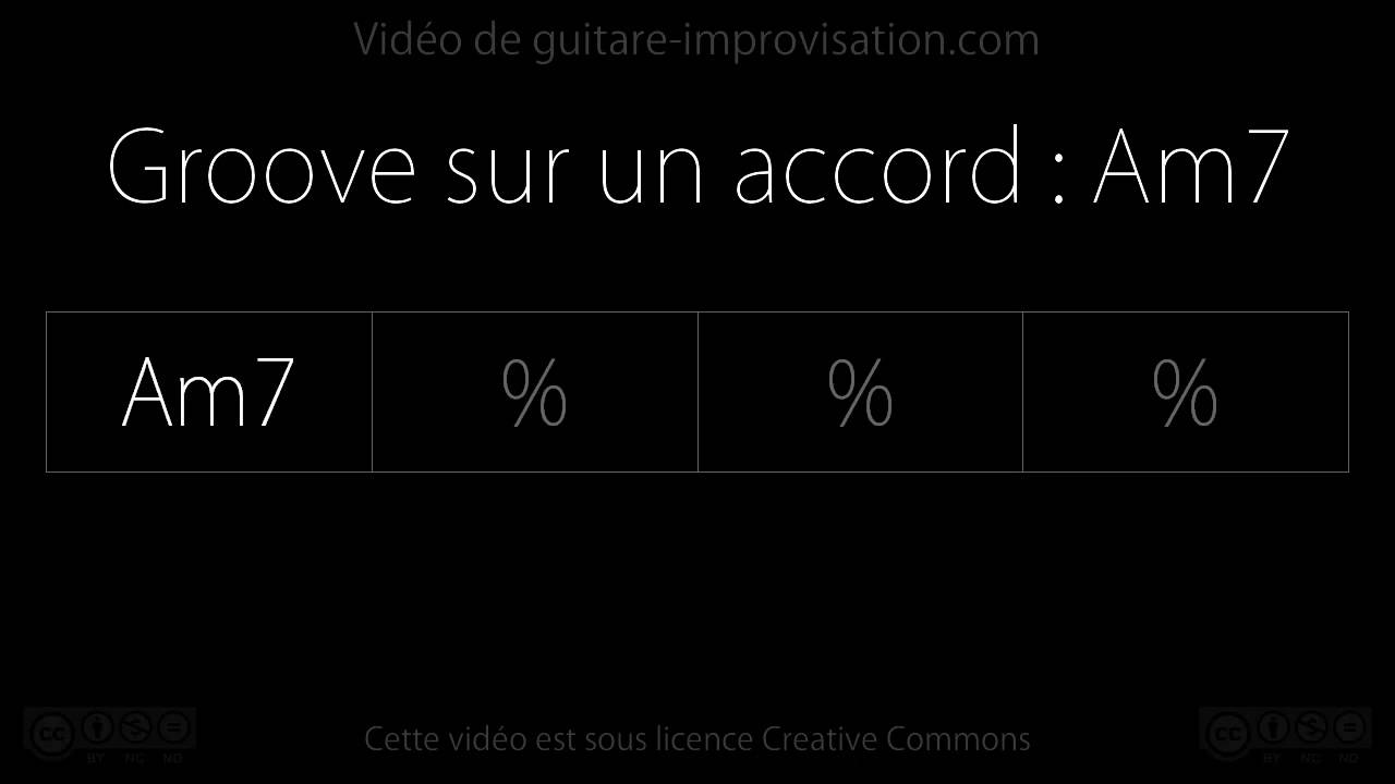 Groove sur l'accord Am7 : Backing track