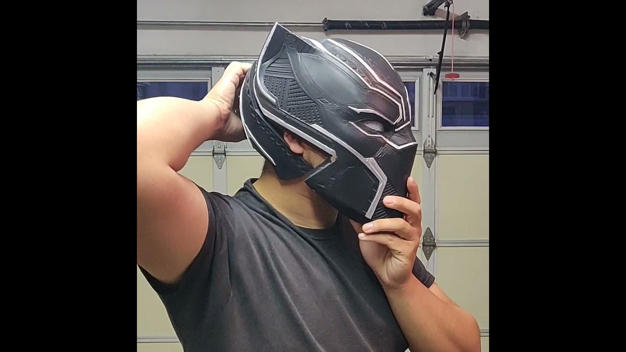 Black Panther Helmet: Civil War Version Test Fit - Side View