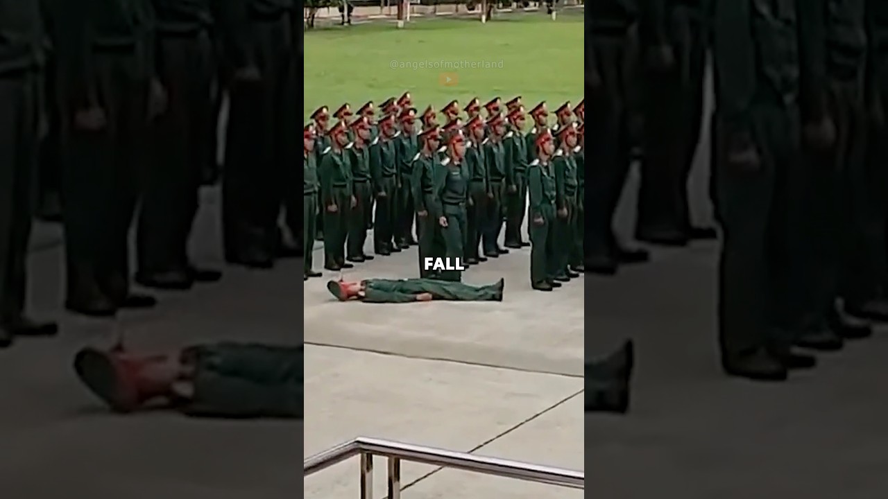 Soldier drops during the most important event 🤐