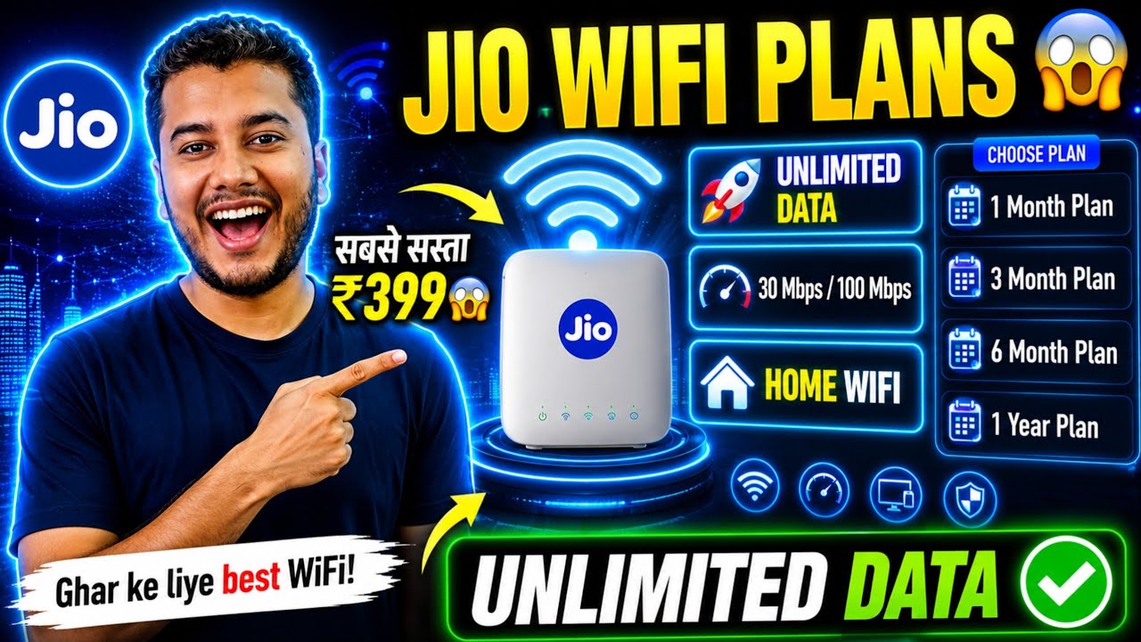 Jio WiFi Plans for Home Unlimited Data 🔥 | Jio WiFi Plans 2026 | Best Home Internet
