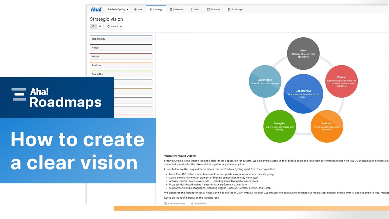 Aha! Roadmaps - How to create a clear vision