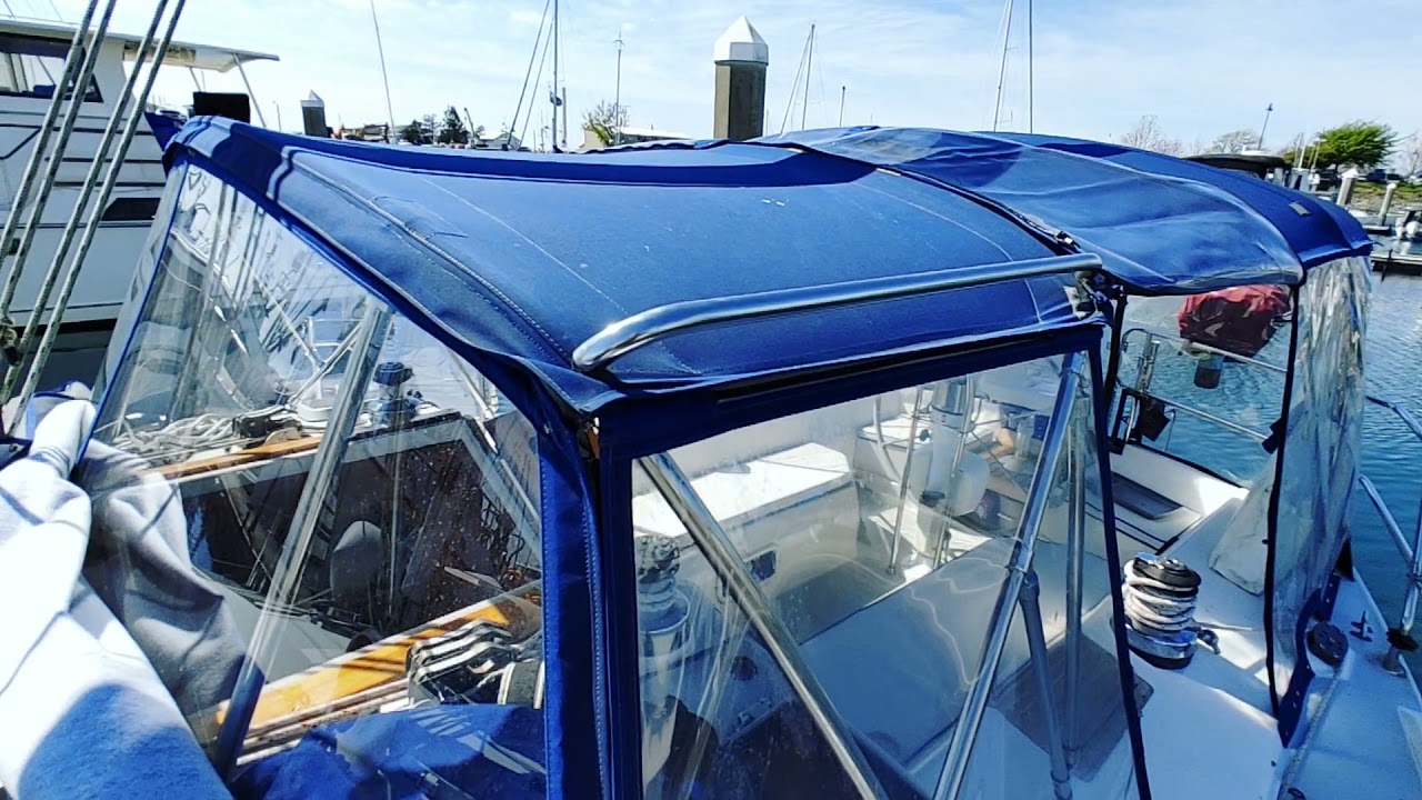 1991 Catalina 42 Deck, Cockpit, and entering the Interior