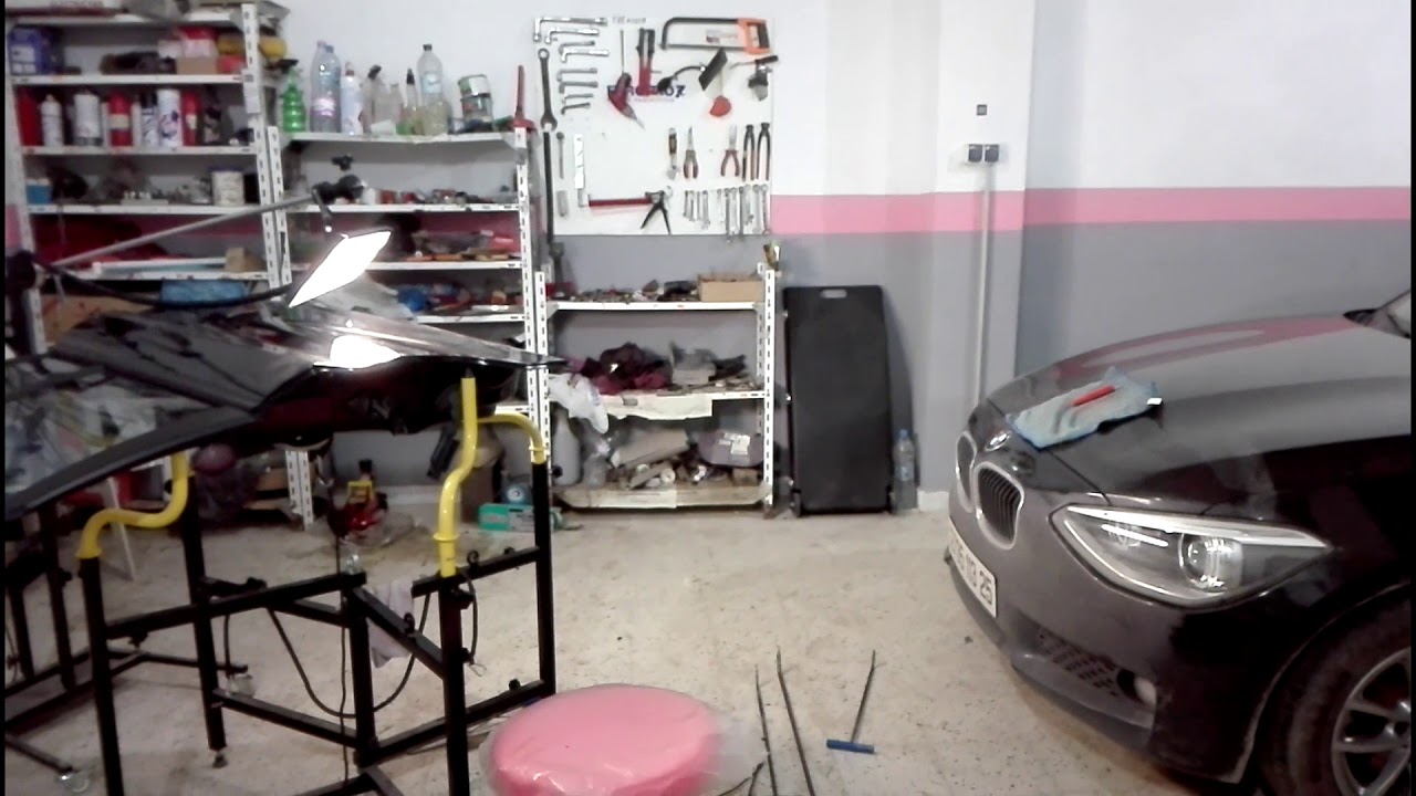 the fixer 36. débosselage de carrosserie de BMW sans peinture. BMW paintless dent repair. Algeria.