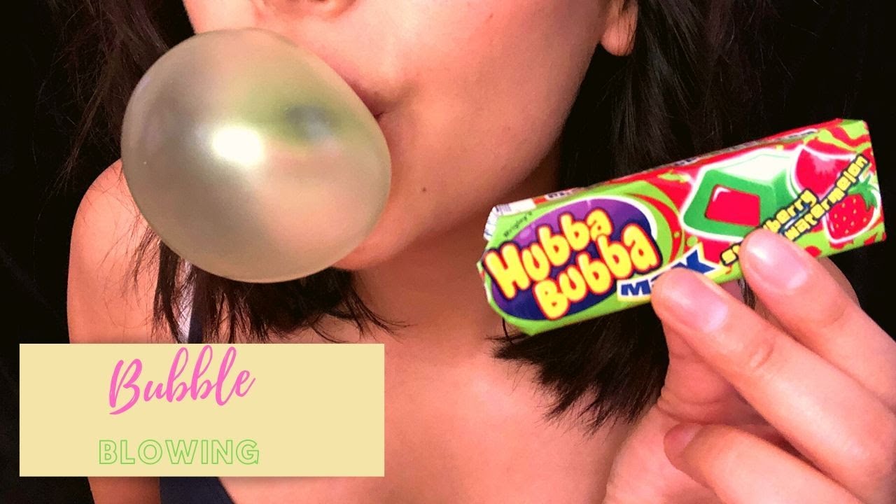 ASMR Bubblegum Chewing & Blowing Bubbles (ramble)