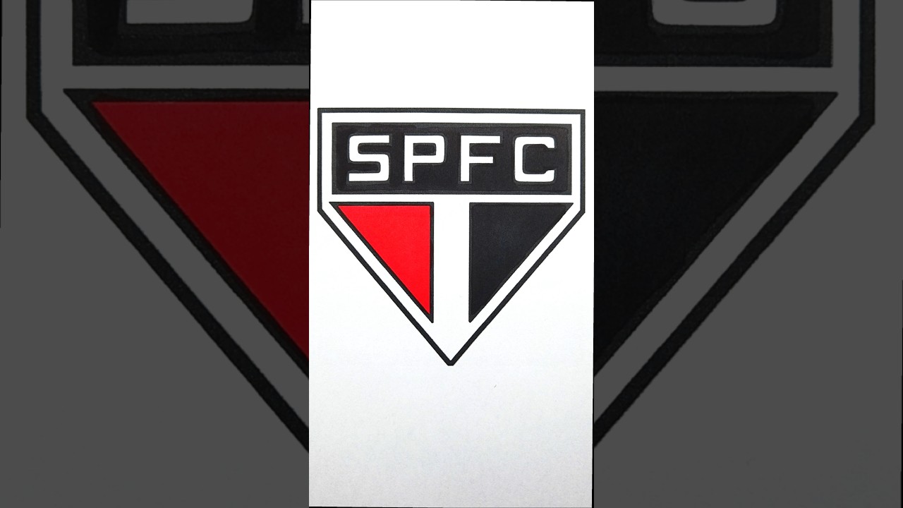 ​ASMR Coloring S&Atilde;O PAULO FC Logo 🇧🇷🇾🇪 Brazilian Football Art #shorts