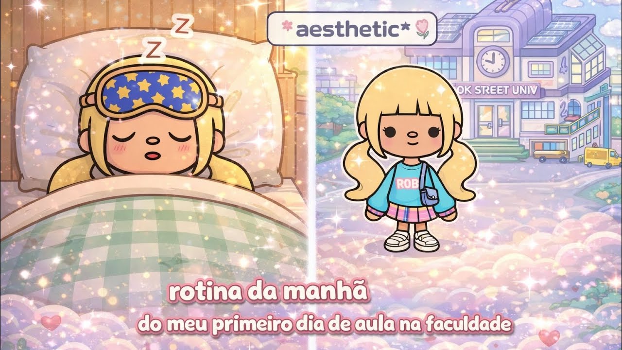 Minha rotina na faculdade no Toca Life 🎓✨ * SEM VOZ 🔊