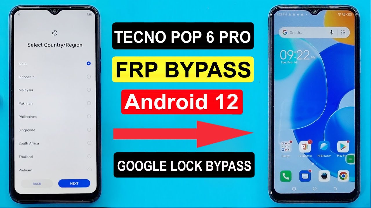 TECNO POP 6 PRO FRP BYPASS | ANDROID 12 | NEW SOLUTION 2023 | TECNO POP 6 PRO BE8 GOOGLE LOCK BYPASS