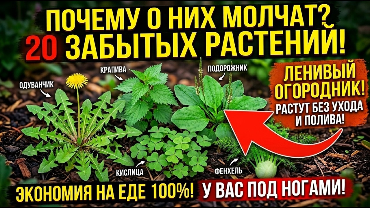 20 Забытых РАСТЕНИЙ которые Растут САМИ ПО СЕБЕ – Ленивое Садоводство