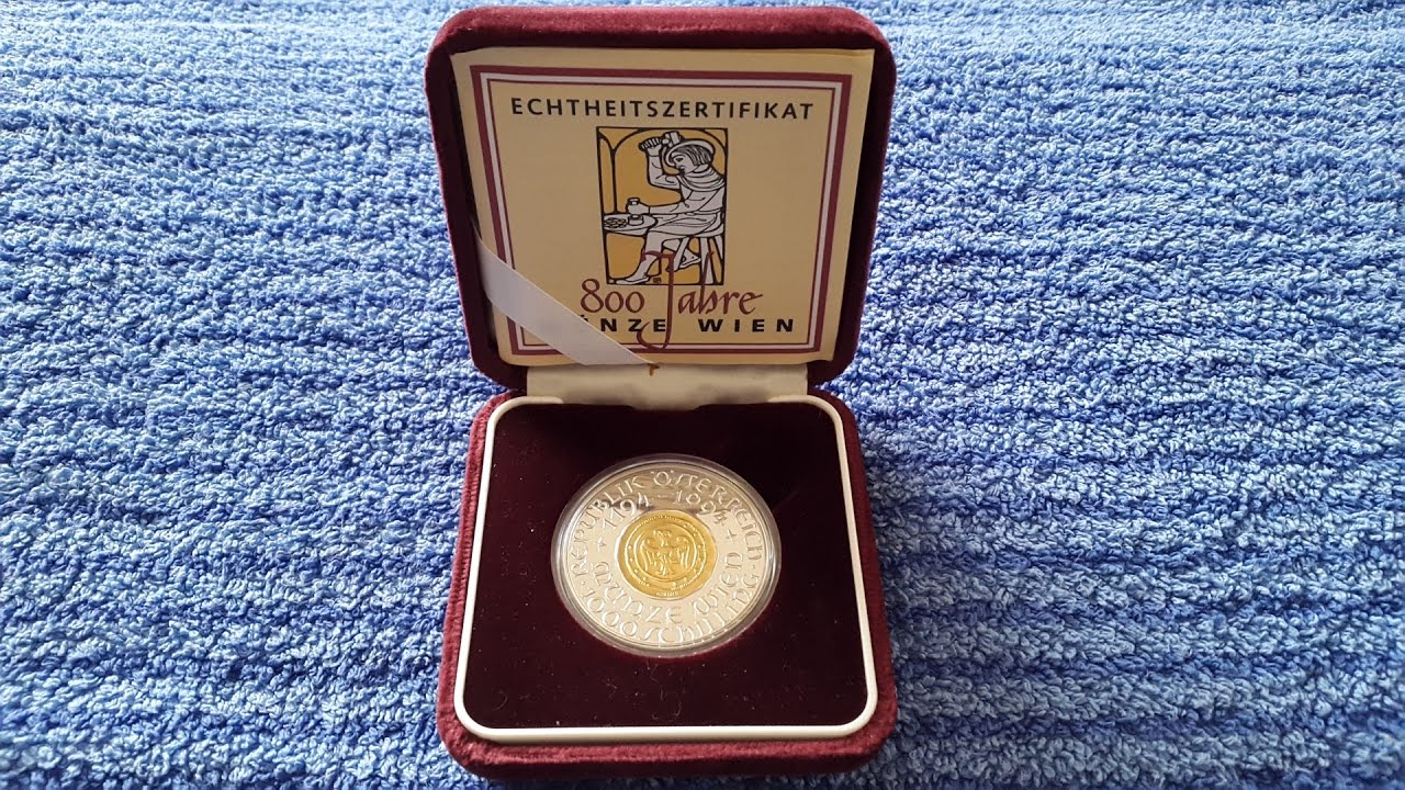 800 Years Austrian Mint Gold Silver Coin Austria 1995