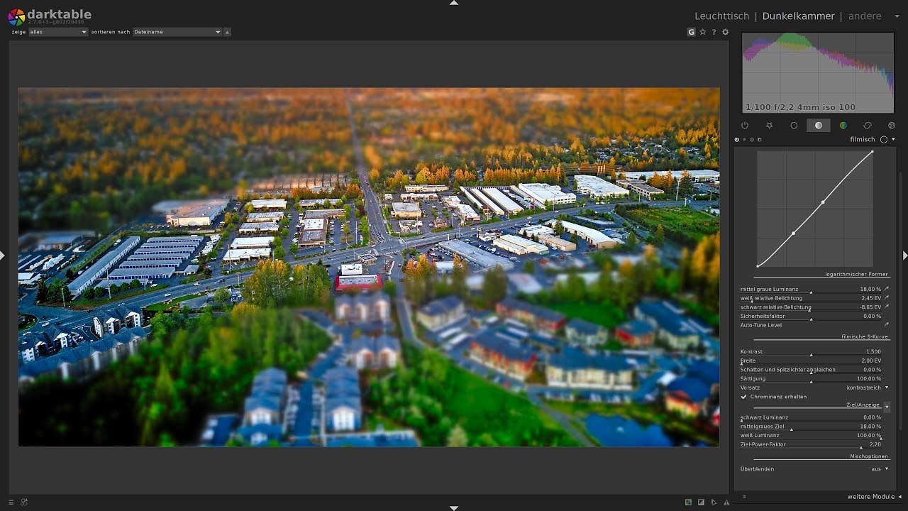 Darktable 2.6.0 – Miniatur-Effekt
