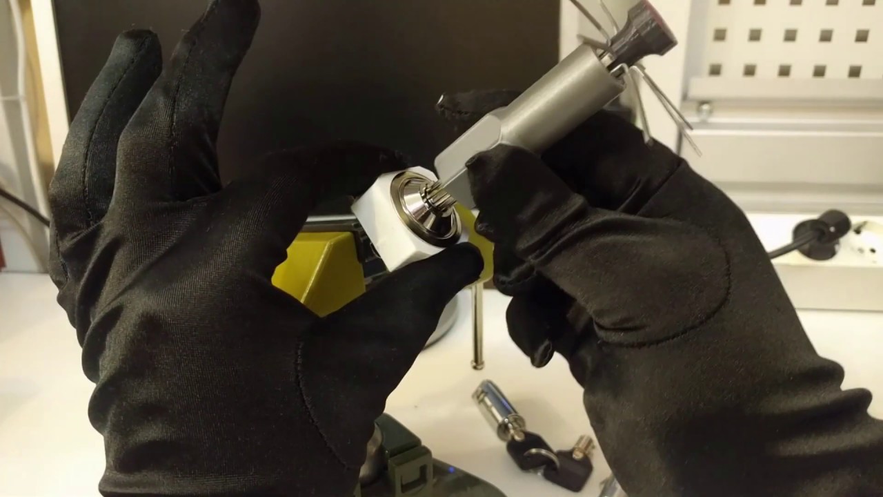 Напечатанная на 3D принтере отмычка для трубчатых замков (3d printed tubular lockpick and decoder)