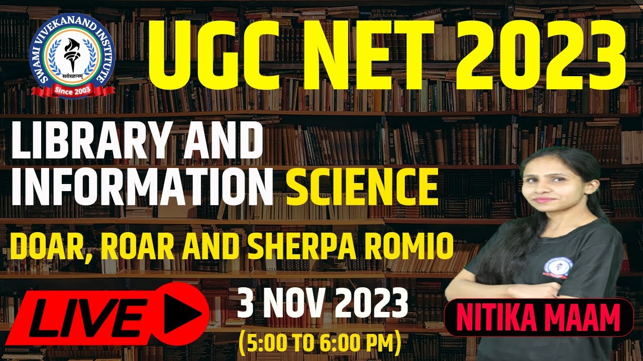 DOAR, ROAR AND SHERPA ROMIO  | UGC NET 2023 | LIBRARY & INFORMATION SCIENCE | BY NITIKA MA'AM
