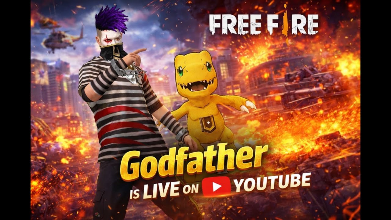 🔴 LIVE NOW – Godfather Playing Free Fire | Custom Room + Giveaway