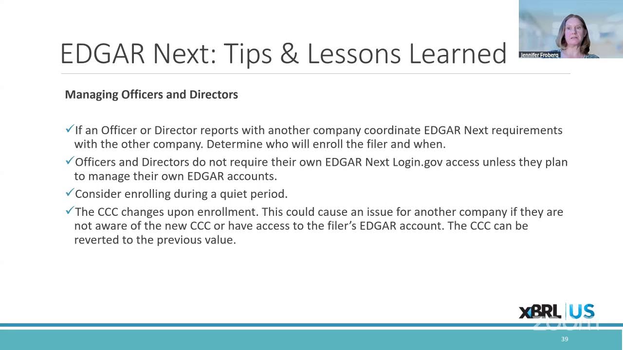 EDGAR Next Enrollment - Lessons Learned & Special Situations