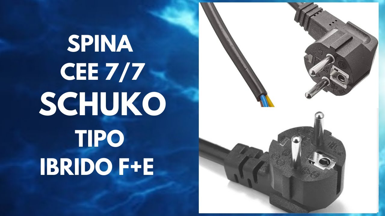 Spina CEE 7/7 Schuko tipo ibrido F+E