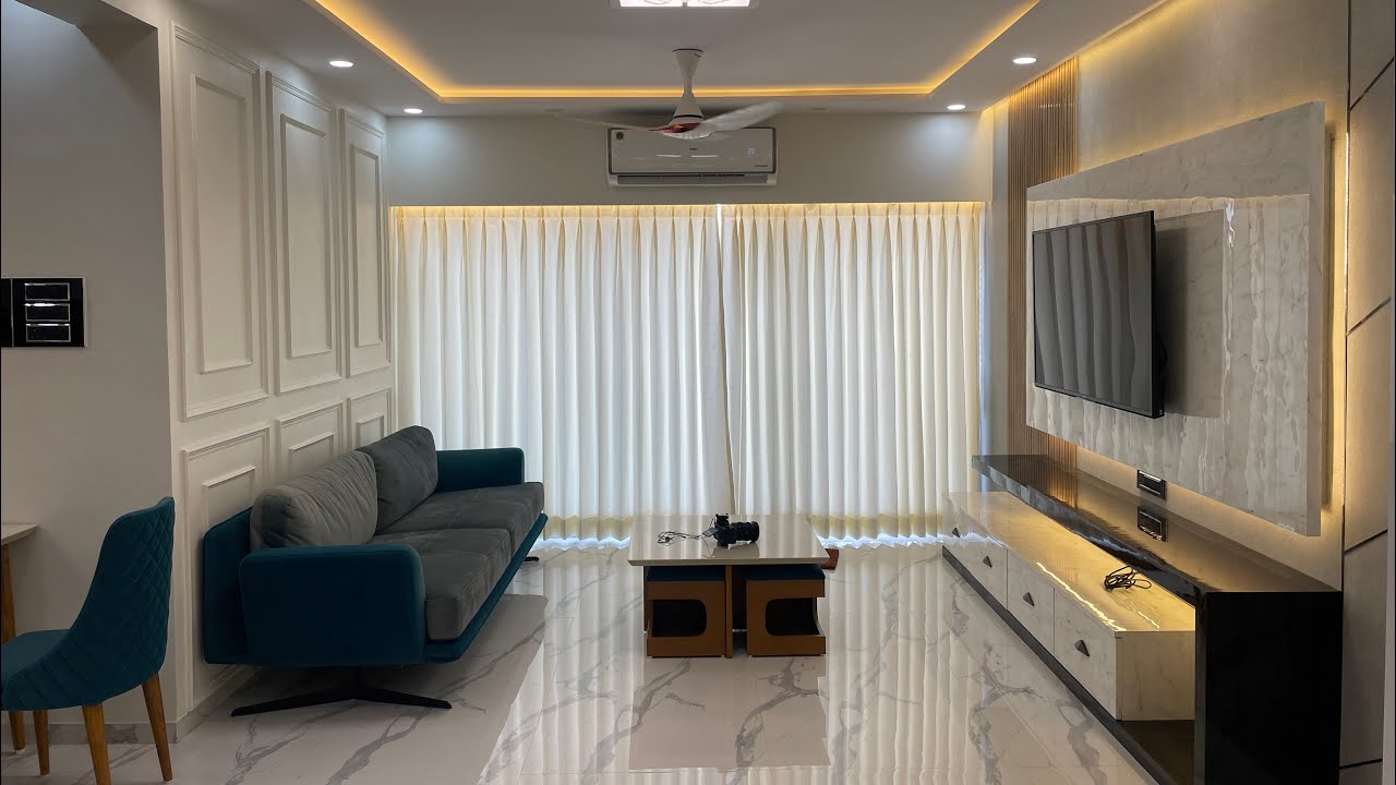 LUXURY FLAT INTERIOR by” Durga interior studio “ Borivali West