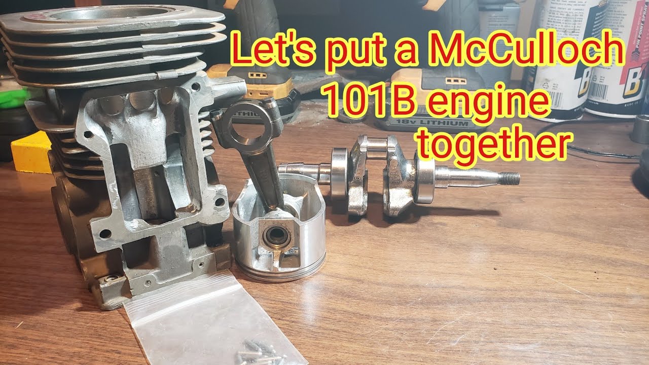Сборка двигателя McCulloch 101B (гоночная пила)