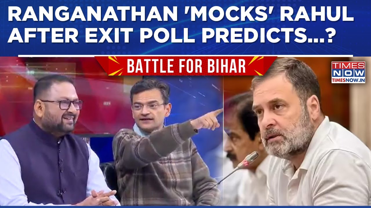 Anand Ranganathan 'Mocks' Rahul Gandhi & Congress After Surprise In Bihar Exit Poll Numbers? Watch