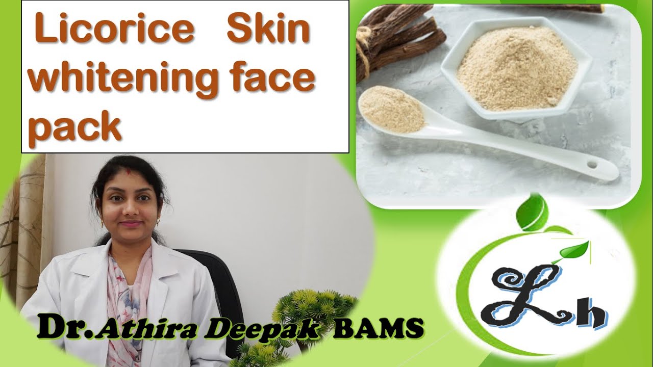മുഖത്തെ നിറം കൂടുവാൻ Licorice   Skin whitening face pack. DrAthira Deepak(Malayalam)#skincare