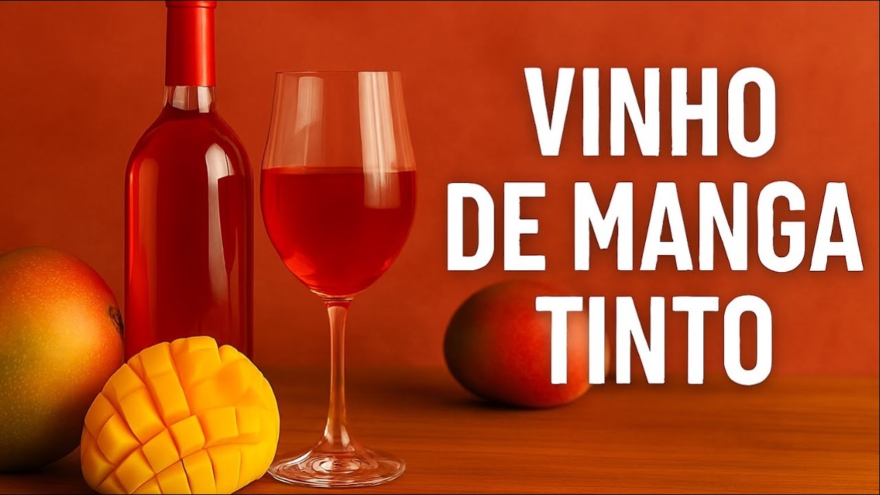 Vinho de Manga 🍷 Receita com Manga Elefante Vermelha  Como Fazer Vinho Caseiro Fácil