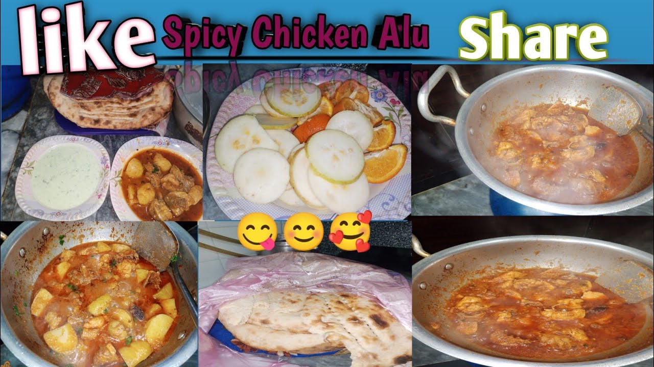 Today video is most important 🤷|| Spicy Chicken Alu Recipe with my style 