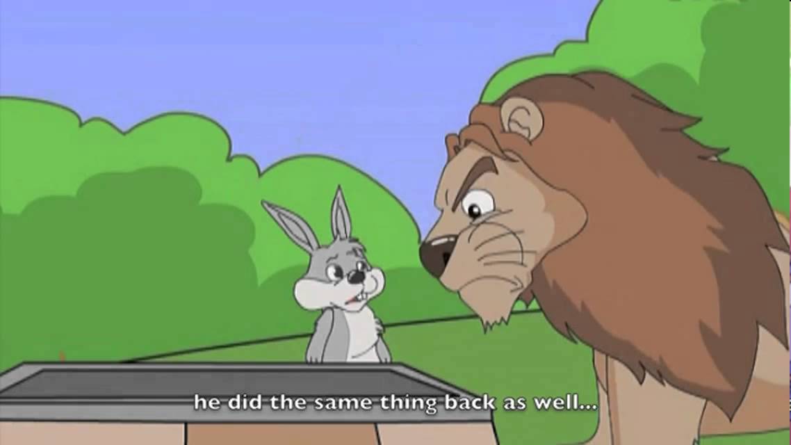 Tibetan Children Story: Bunny tricked lion in a well story