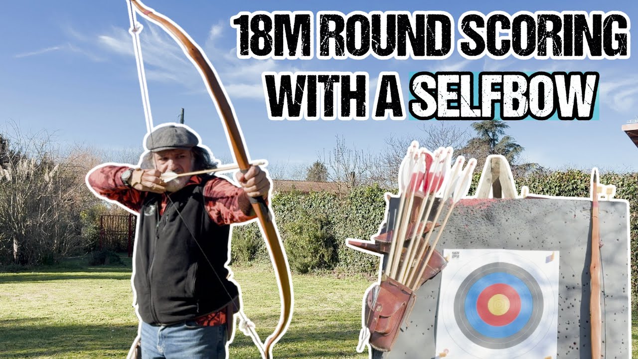 18M Scoring with a Selfbow (60 Arrows) Traditional Archery | Jake Kaminski Backyard Championships